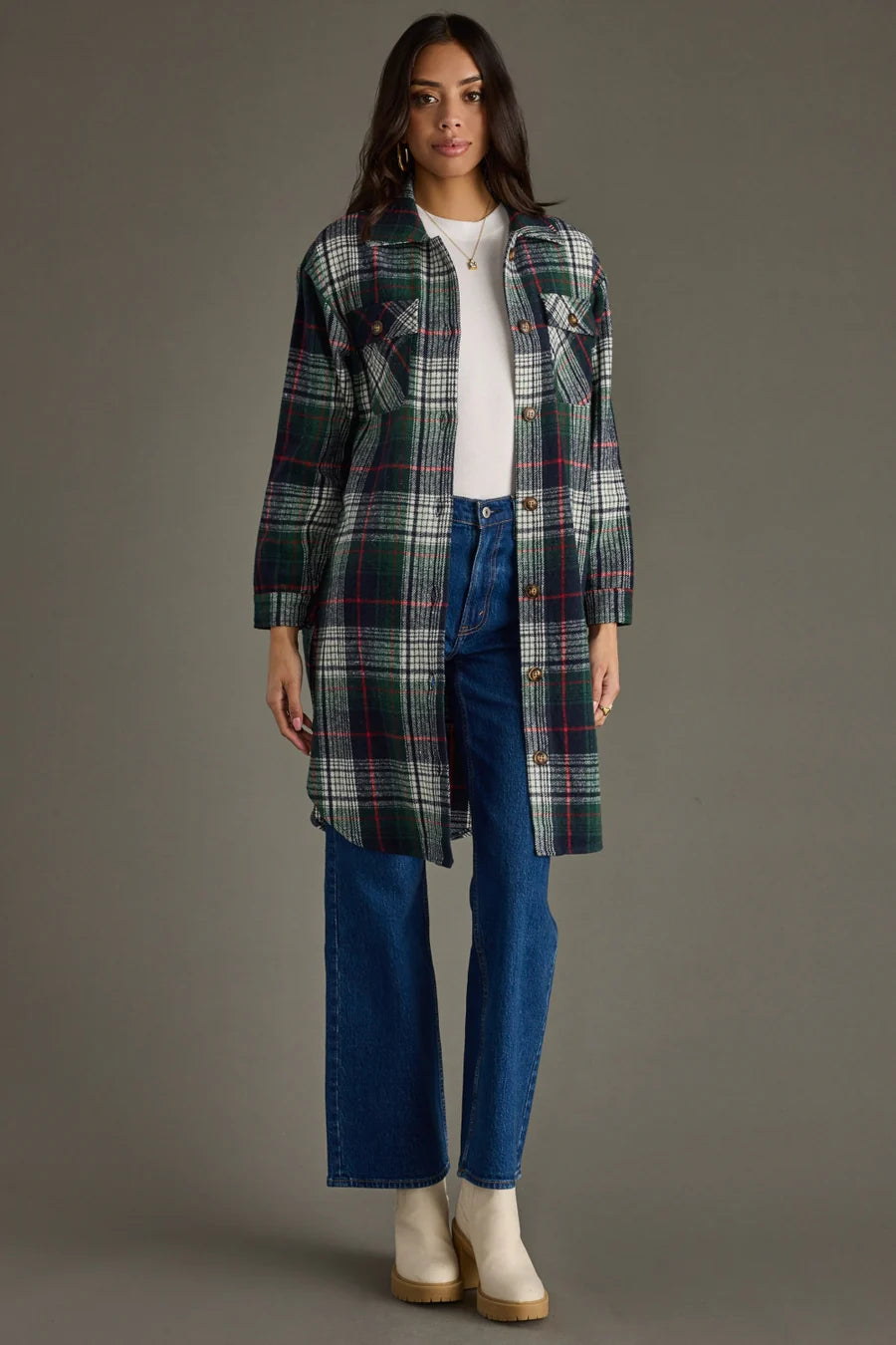 Manchester Plaid Long Flannel
