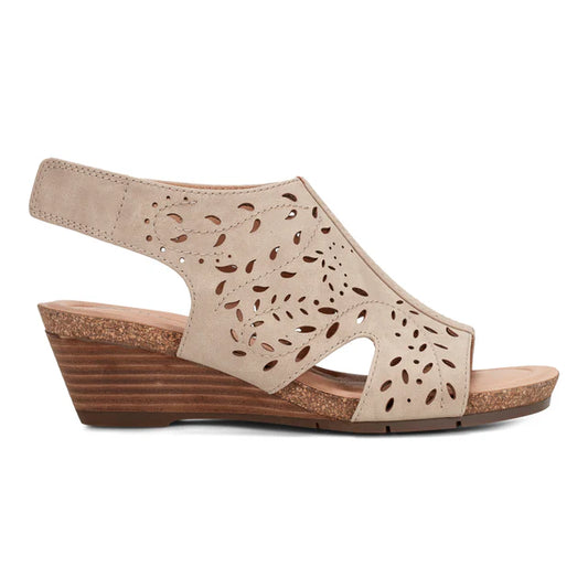 Halin Round Toe Slingback Wedge