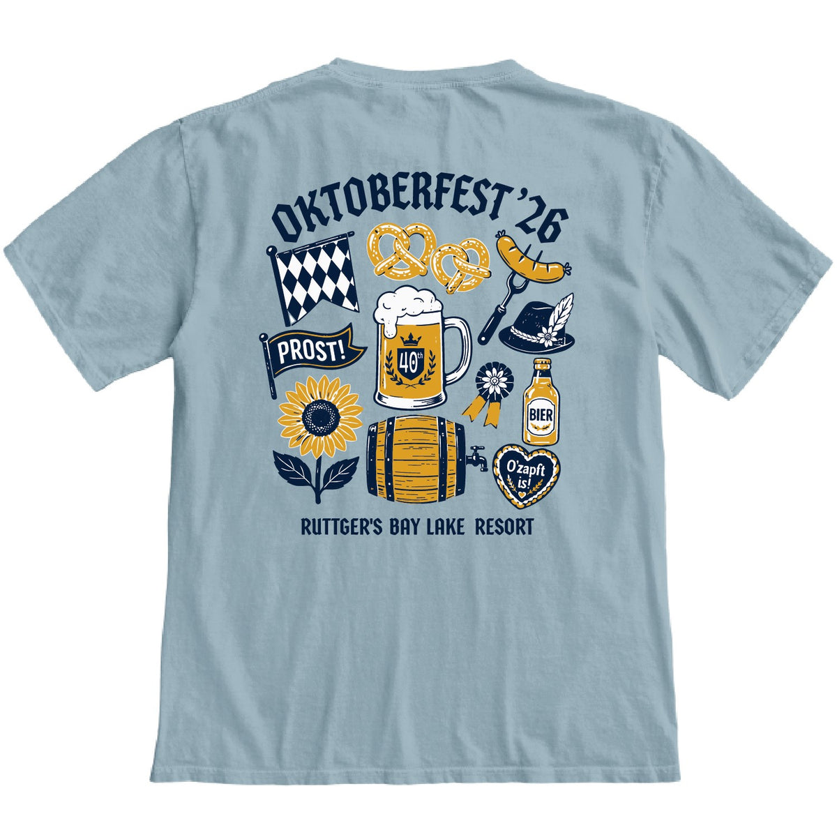 40th Oktoberfest Tee - Denim