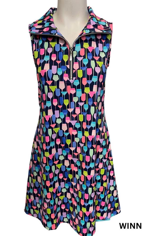 Wine Dress with Ruffle Bottom