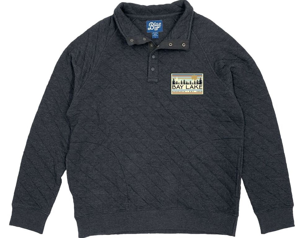 Bay Lake Quilt Fleece Snap - Midnight Blue