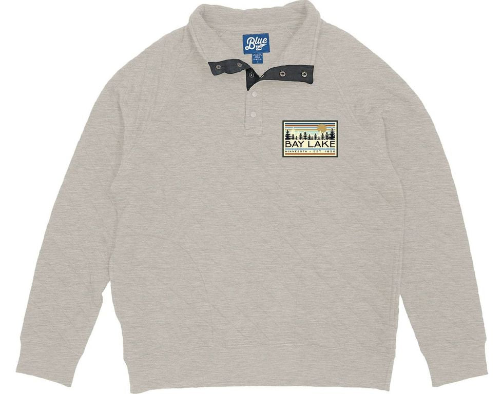 Quilted Fleece Snap - Oatmeal