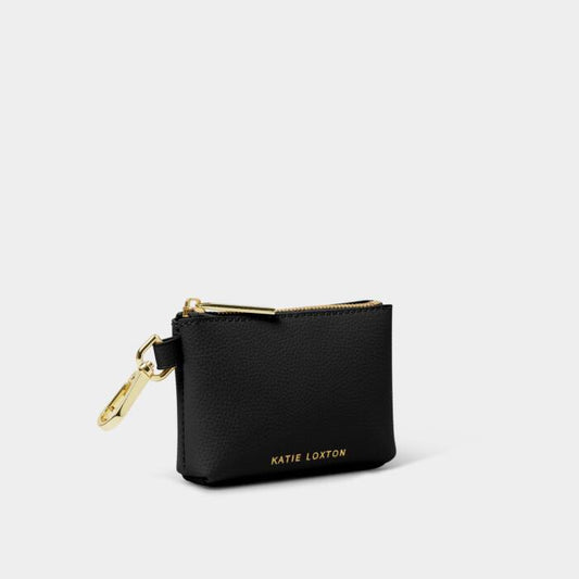 Black: Evie Clip-On Coin Purse