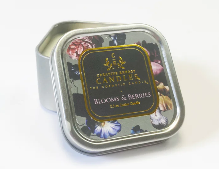 Blooms & Berries Soy Lotion Candle - Travel Tin 3.5 oz.