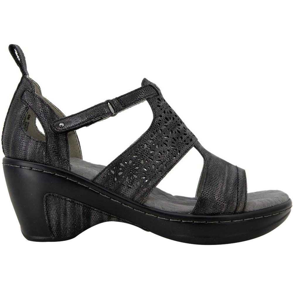 Bonita Black Shimmer Sandals