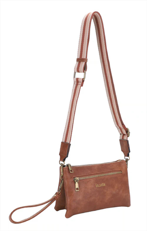 Chloe : Brown Crossbody, woven strap
