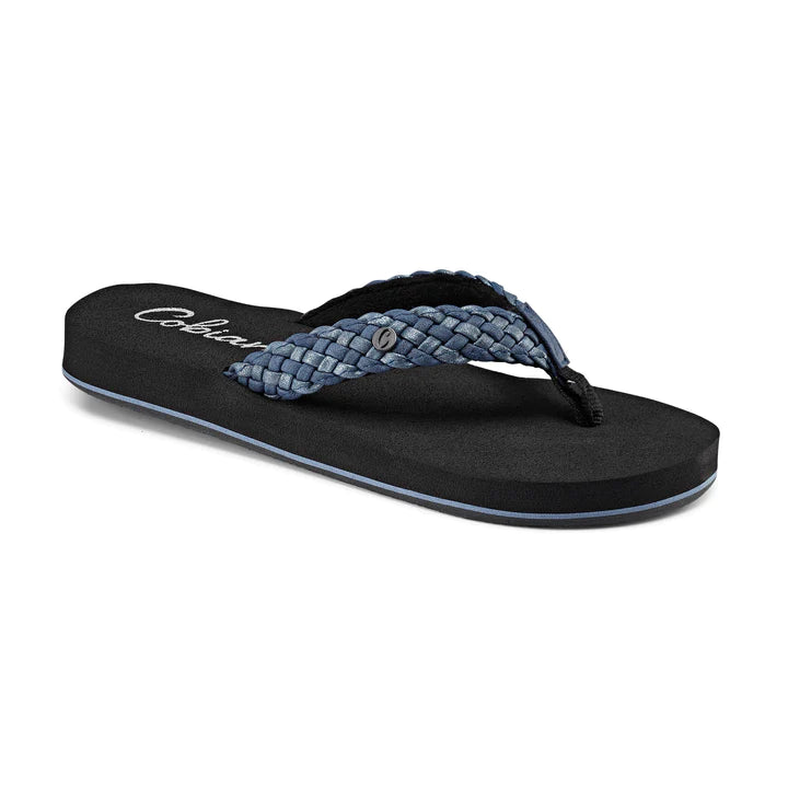 Indigo Weave Flip Flops