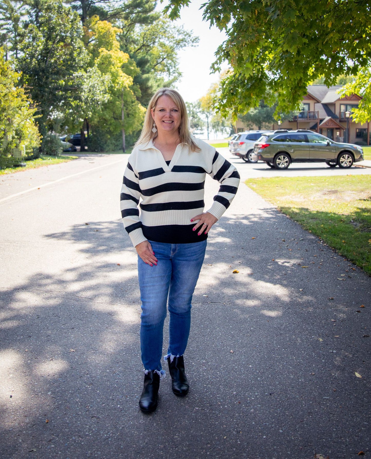 V Neck Knit Sweater