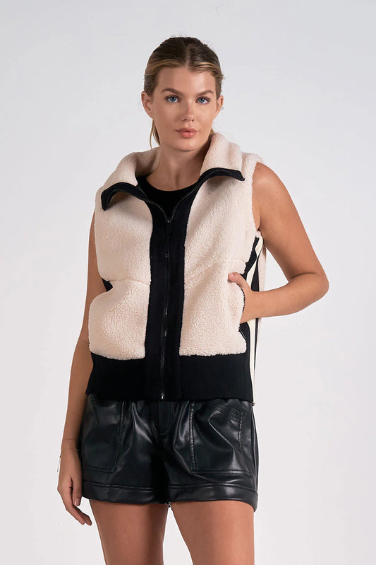 Sherpa Zip Up Vest