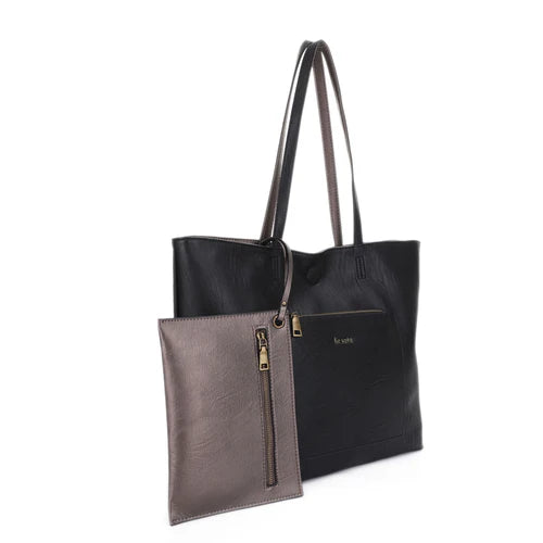 Julie, Black : Tote Bag, Reversible