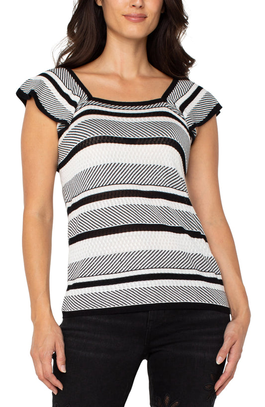 Ruffle Sleeve Sweater