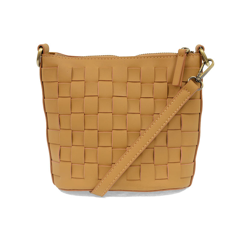 Maci Woven Crossbody Bag - Camel