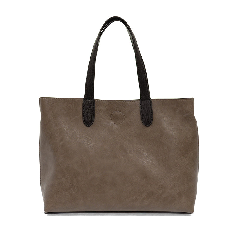 Mariah Medium Convertible Tote - Mushroom/Black
