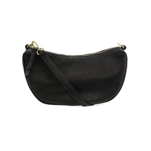 Black: Miranda Crescent Crossbody Bag