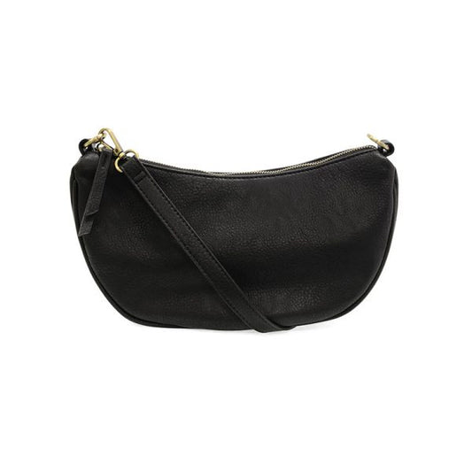 Black: Miranda Crescent Crossbody Bag