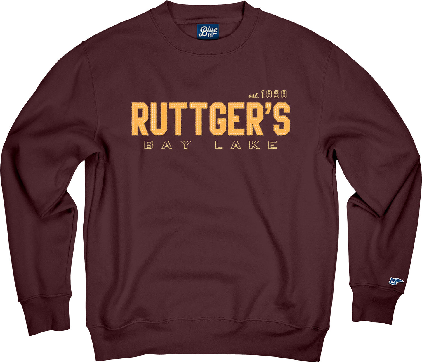 Ruttger's Campbell Crew - Merlot with Cream Lettering