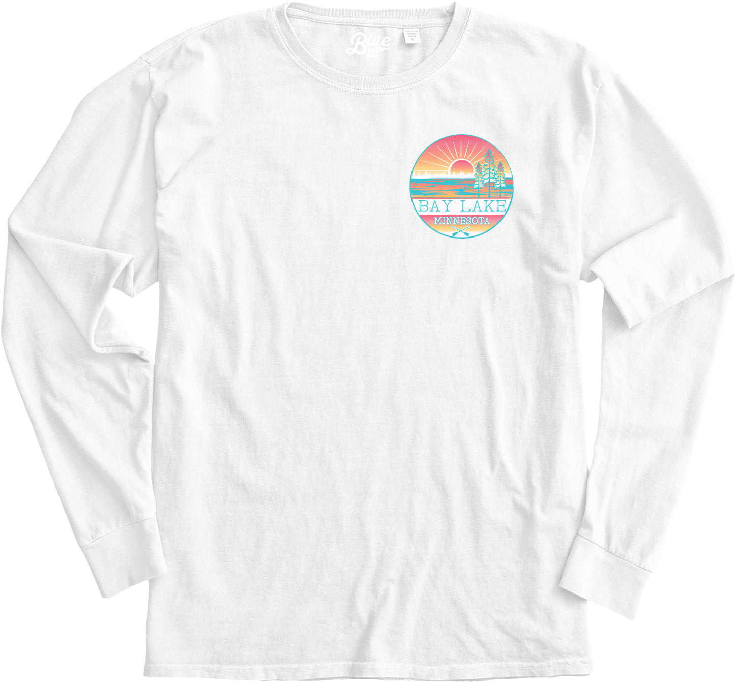 Bay Lake Dressing Up Lake/Paddles Dyed Ringspun Longsleeve - White