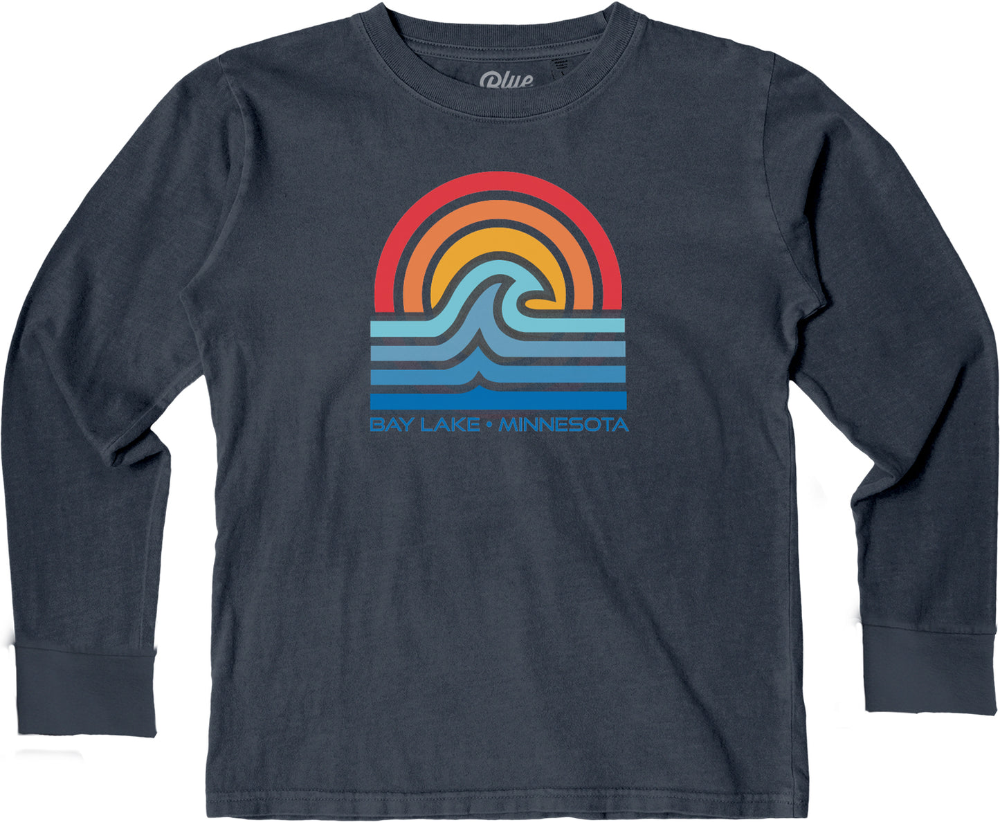Baylake Youth Aragonite Wave Longsleeve - Indigo
