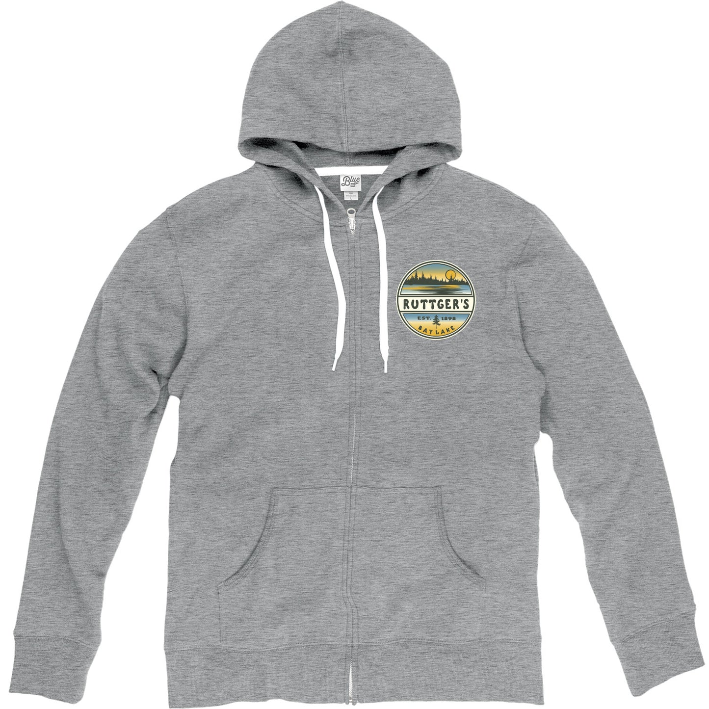 Ruttger's Liven Up Lake and Pines Full Zip - Heather Grey
