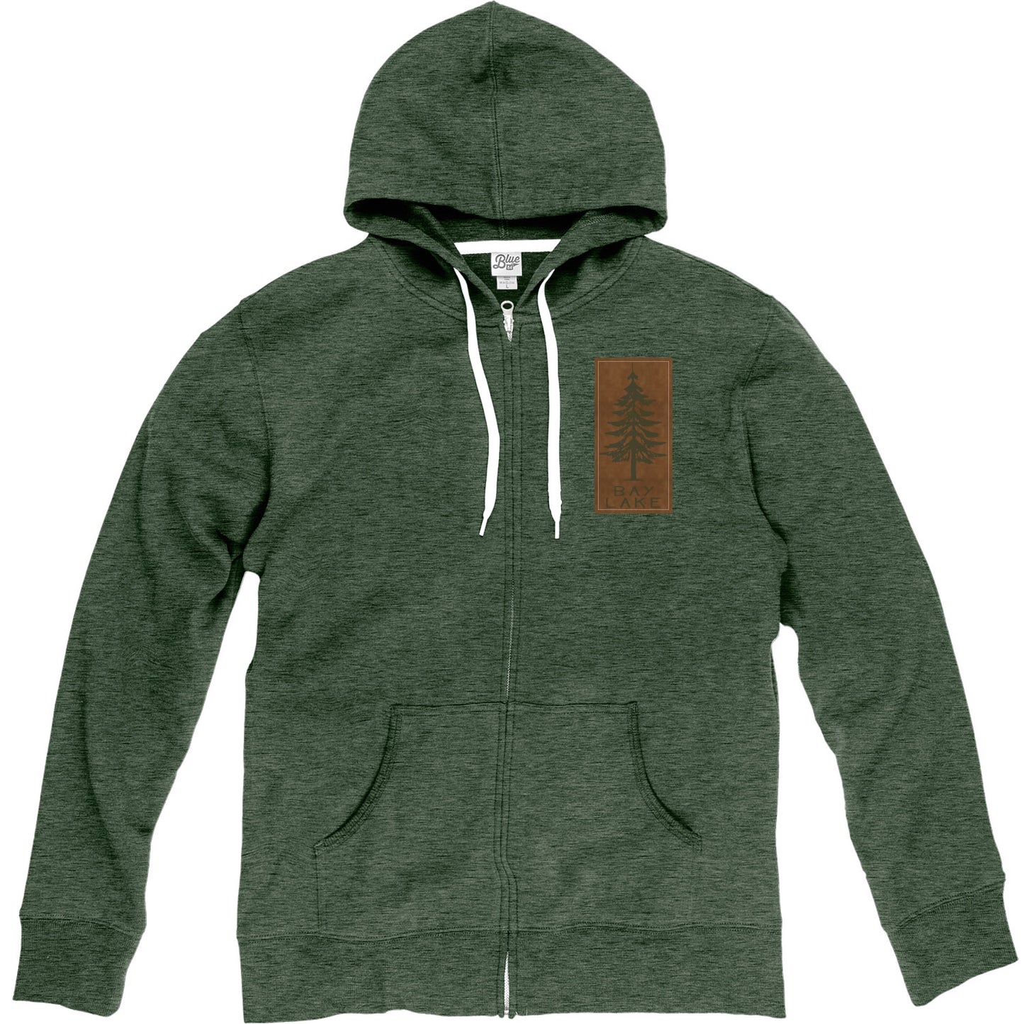 Bay Lake Laguna Full Zip with Leather Tag - Heather Forest