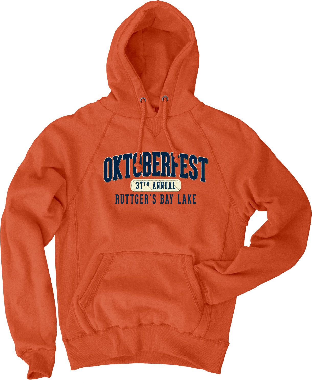 Oktoberfest Fleece Pullover Hood - Flame