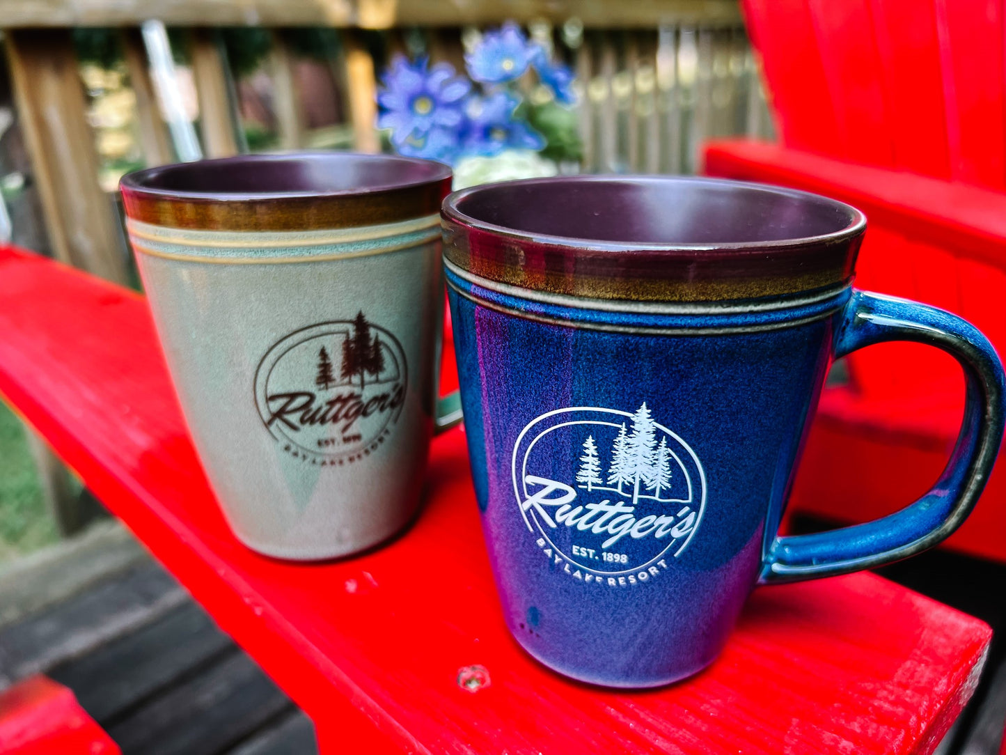 Ruttger's Coffee Mug - Blue or Moss Green