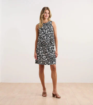 Roberta Dress Wavy Flowers