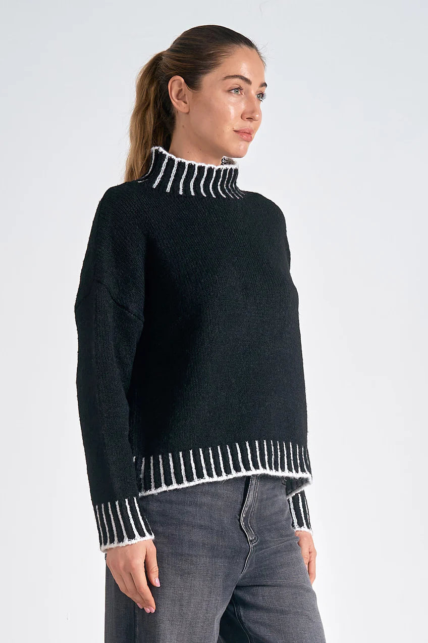 Valma Sweater w/Contrast Sttitching