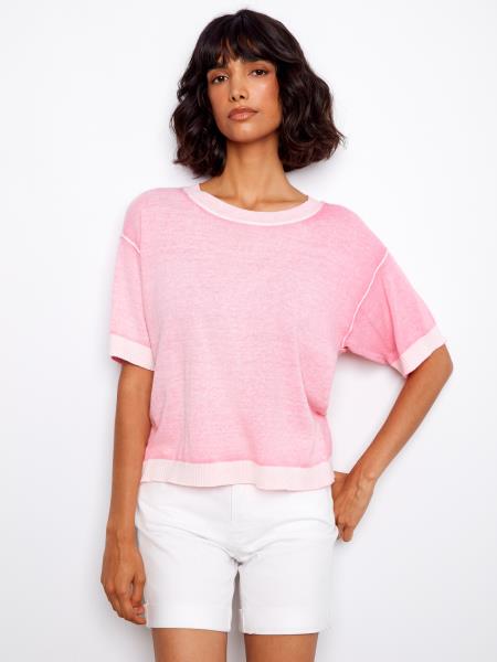 Short Sleeve Reversible Sweater