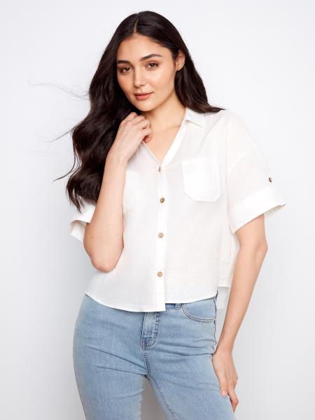 Short Sleeve Button Front Shirt