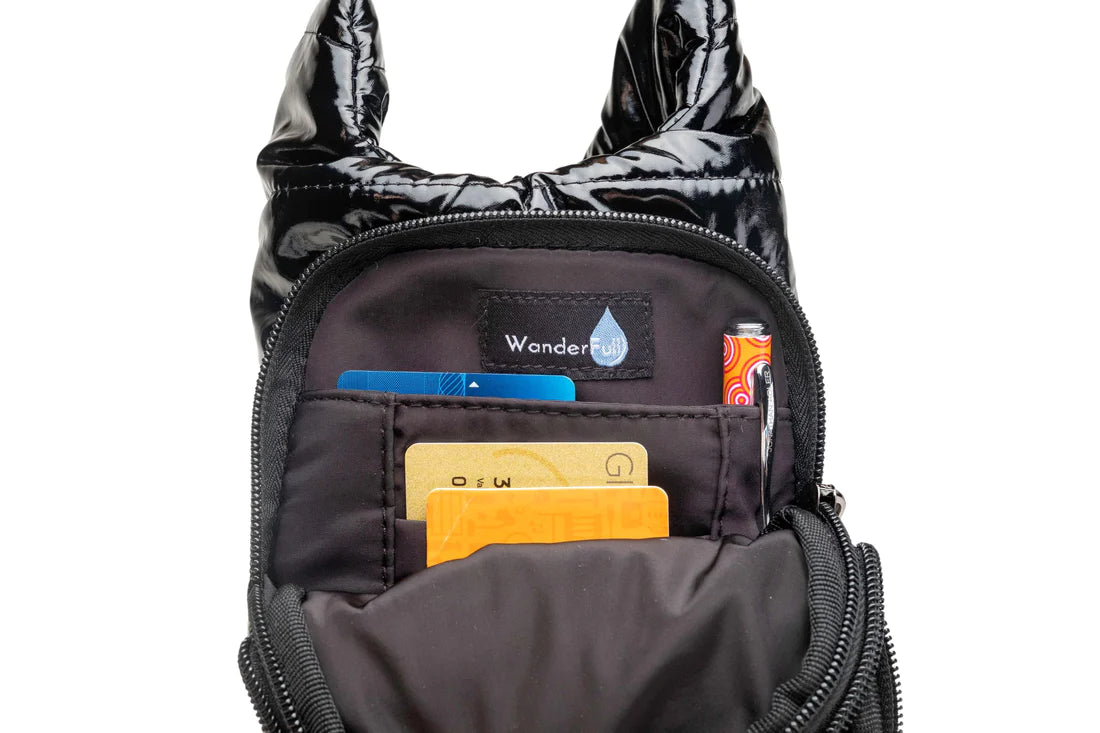 Black Glossy Crossbody Hydrobag