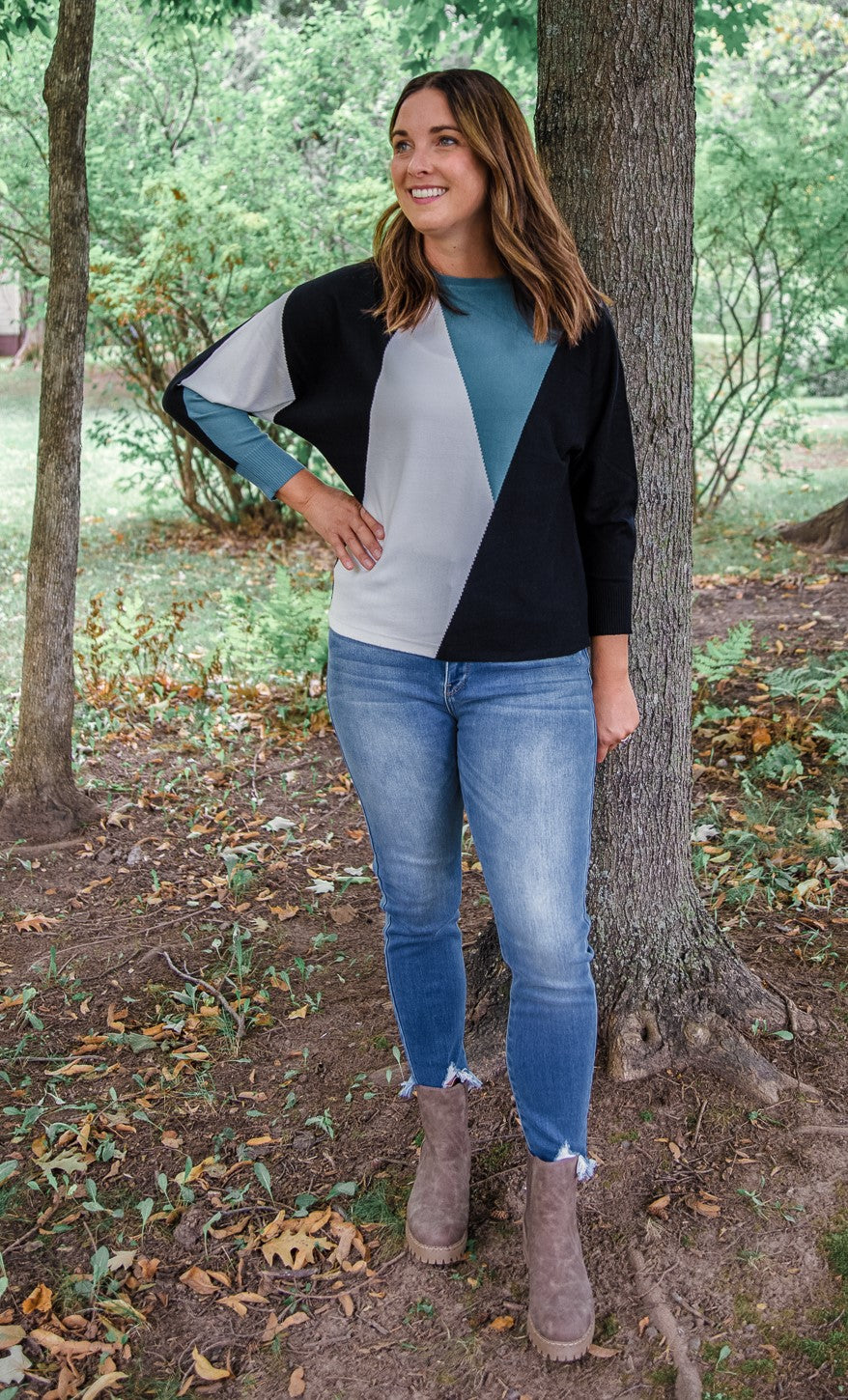 Navy Diamond Pullover