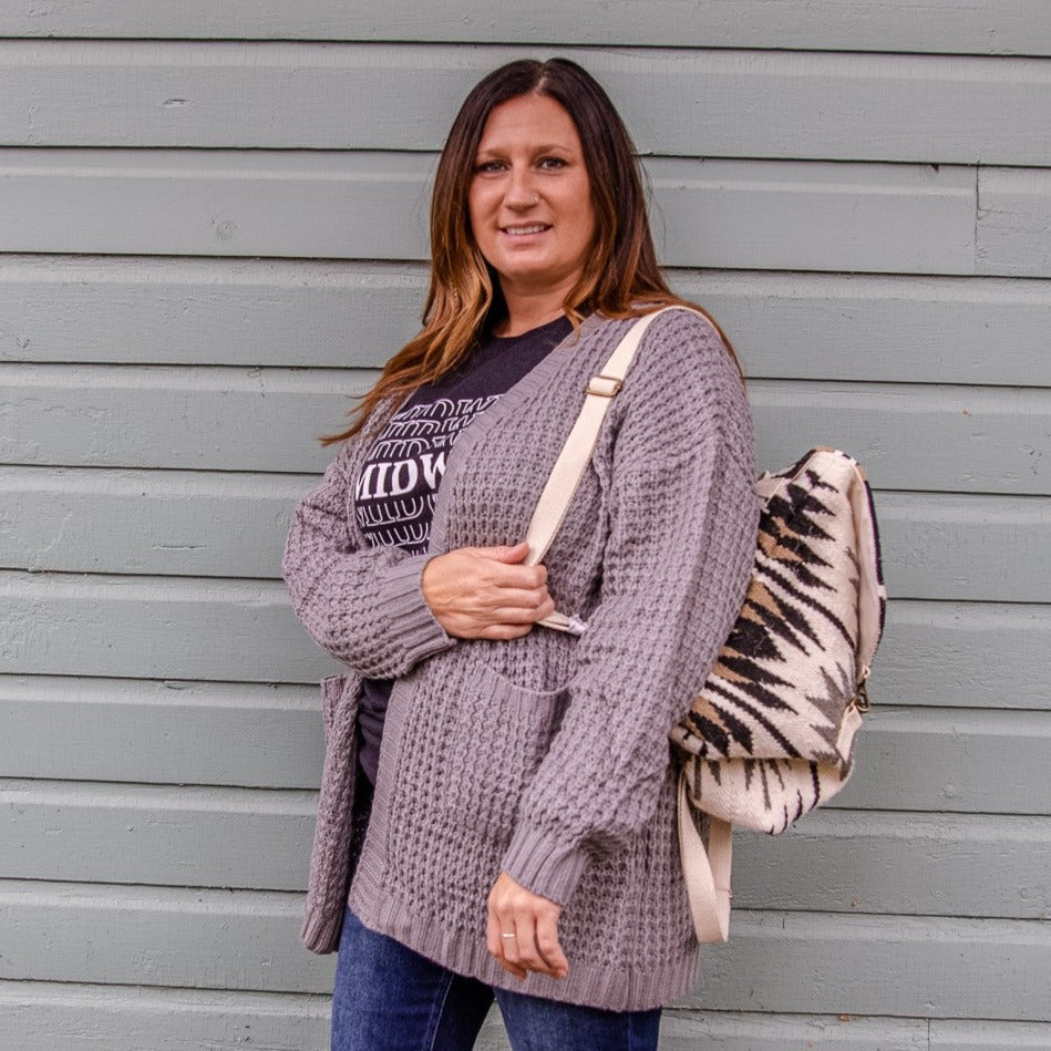 Grey Knit Cardigan