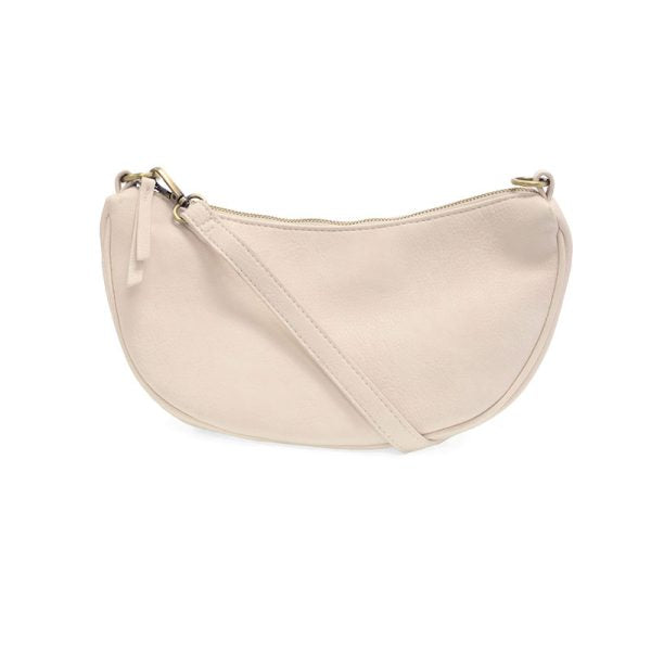 Ecru: Miranda Crescent Crossbody Bag