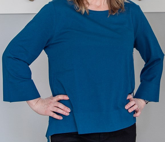 Deep Hem Tee - Baltic