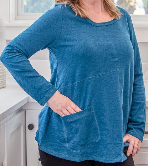 Pieced Pocket Tunic - Baltic