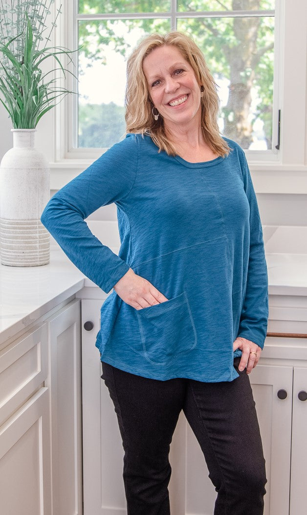 Pieced Pocket Tunic - Baltic