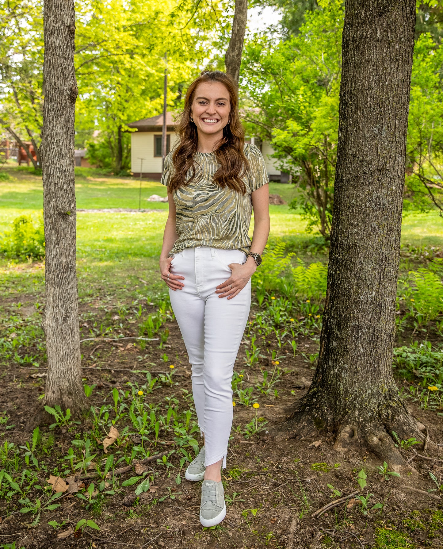 White High Rise Jeans