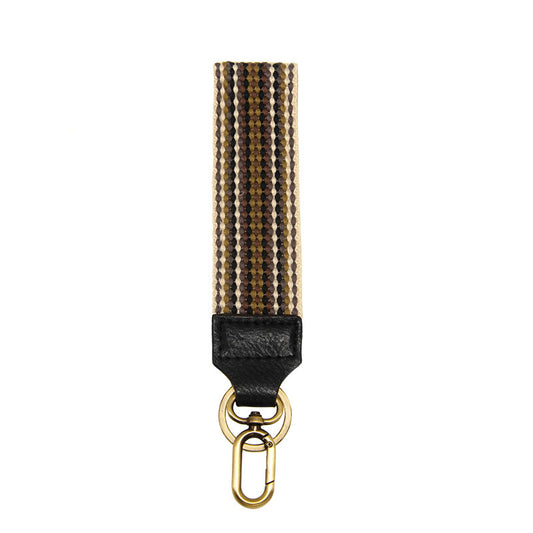 Mustard & Black Woven Easy Find Wristlet