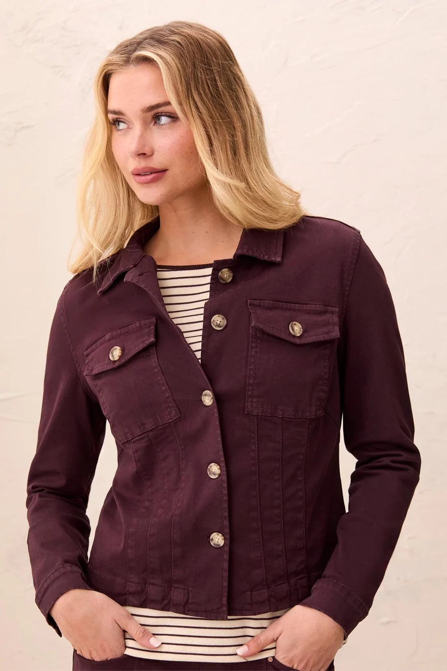 Button Front Denim Jacket