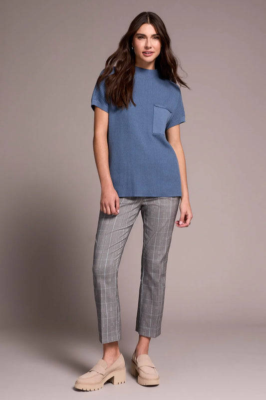 Mock Neck Short Sleeve Top