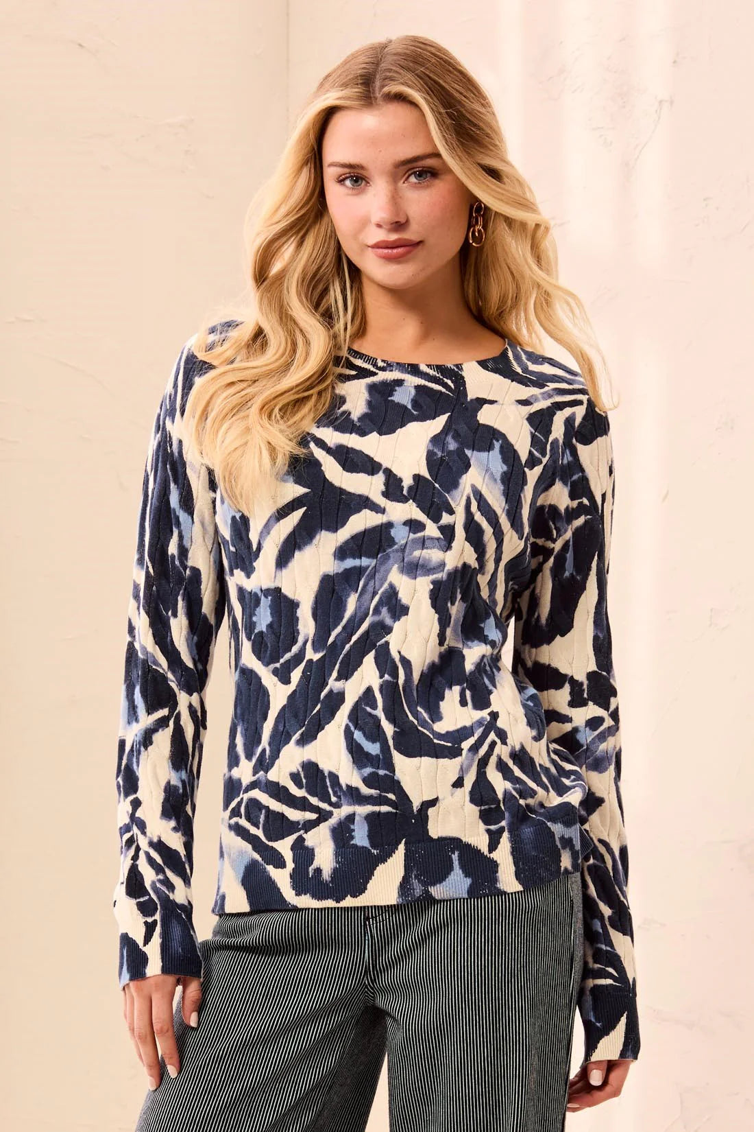 Printed Crew Neck Sweater