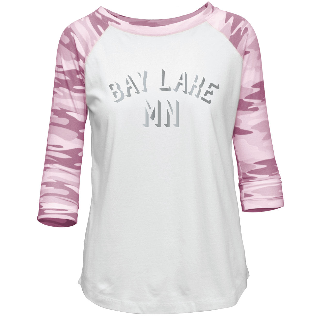 Bay Lake Boyfriend 3/4 Camo Sleeves - Orchid