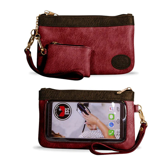 Burgundy Catchy Clutch
