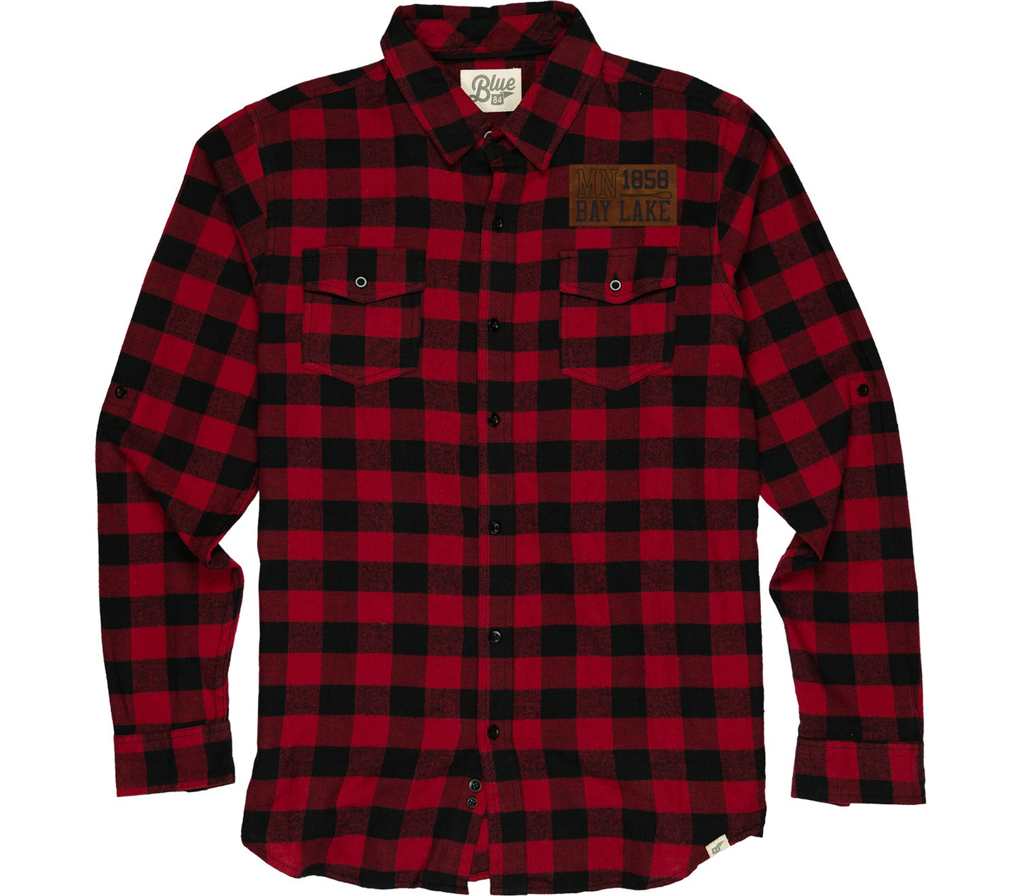 Bay Lake Plaid Button Up MN - Red/Black