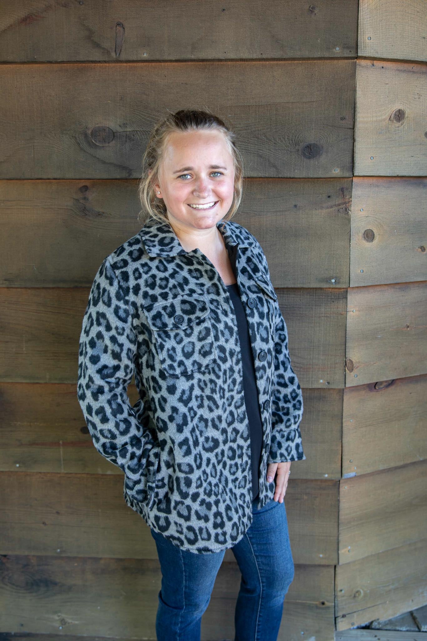 Cheetah print button up