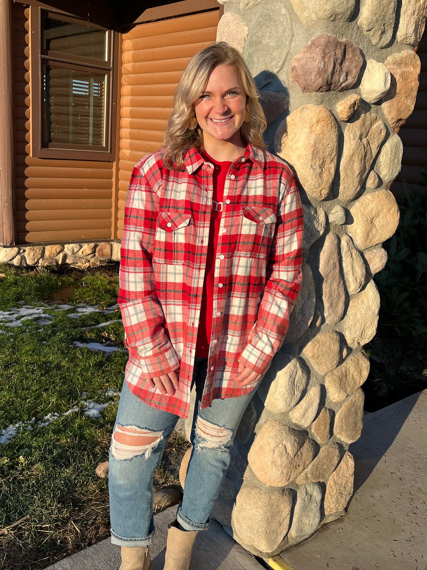 Red and White Flannel