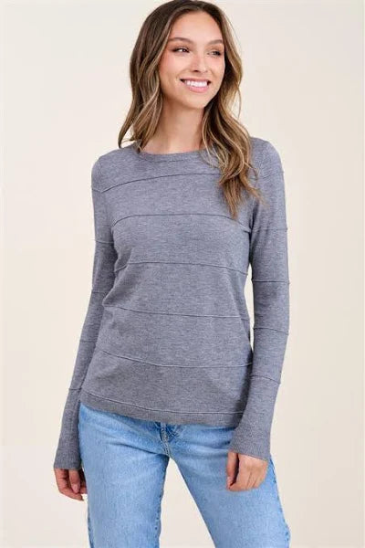Pin tucked detail long sleeve