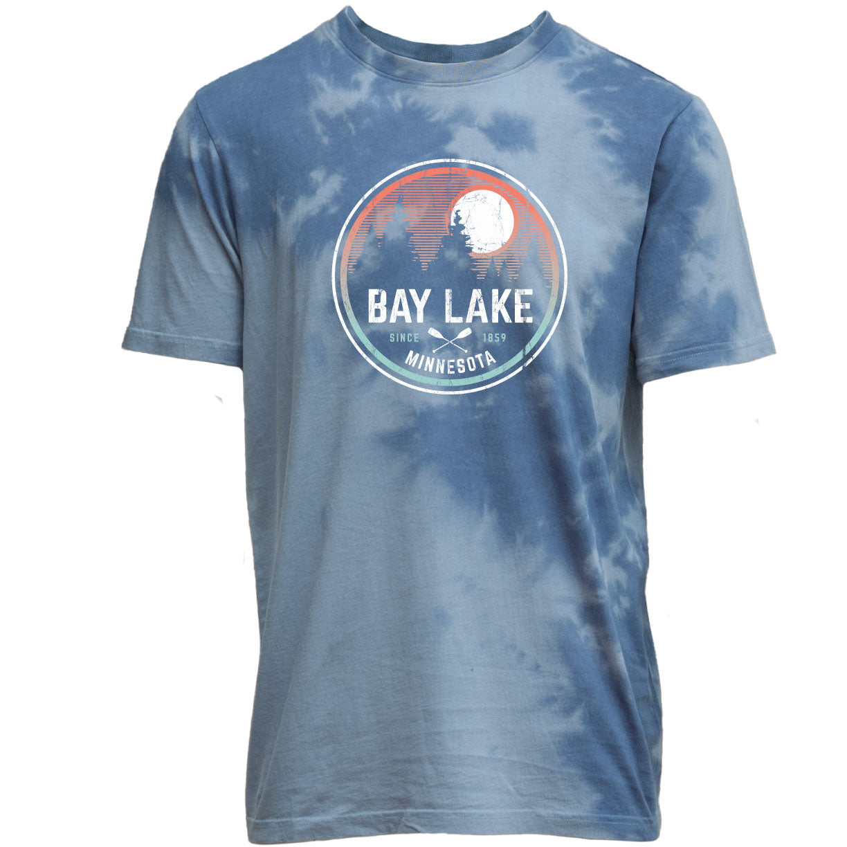 Bay Lake Abstract Tie Dye Tee - Denim
