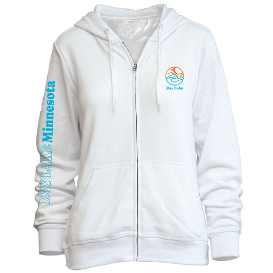 Bay Lake Comfy Full Zip - White